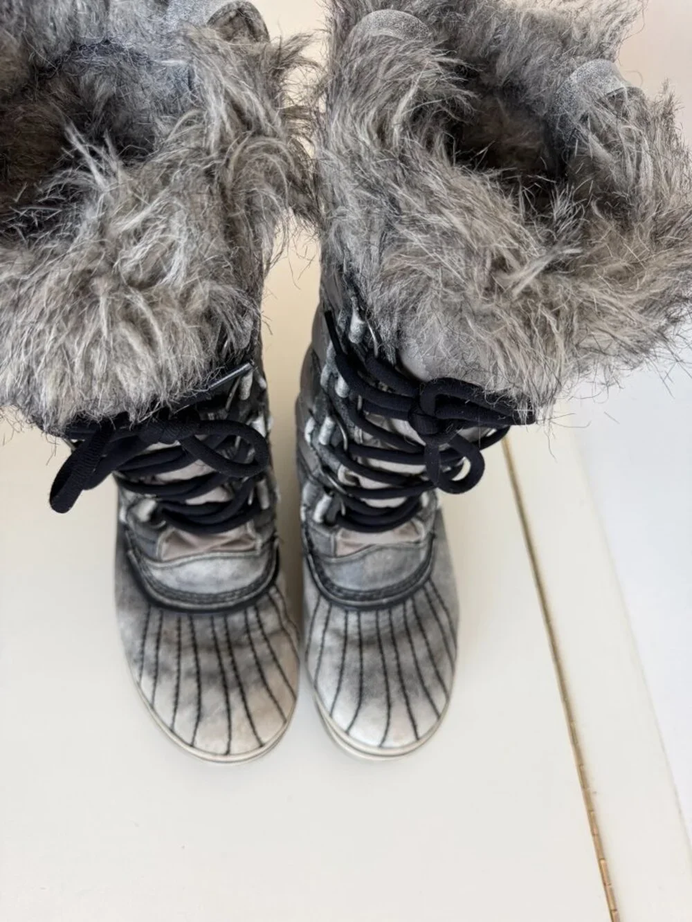 SOREL Tofino Waterproof Winter Snow Boots Faux Fur Gray Women’s 7